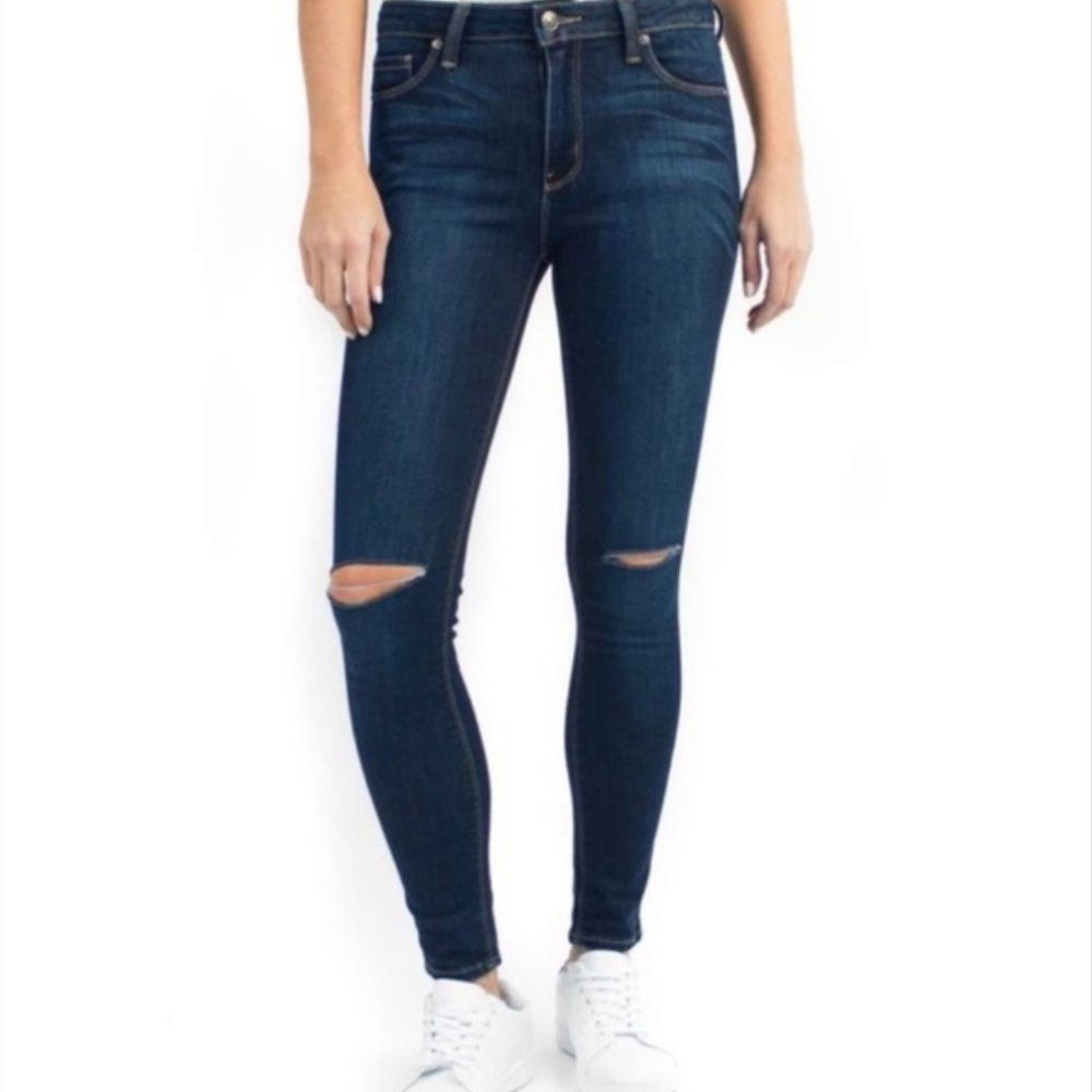 Just Black Slit Knee Jeans